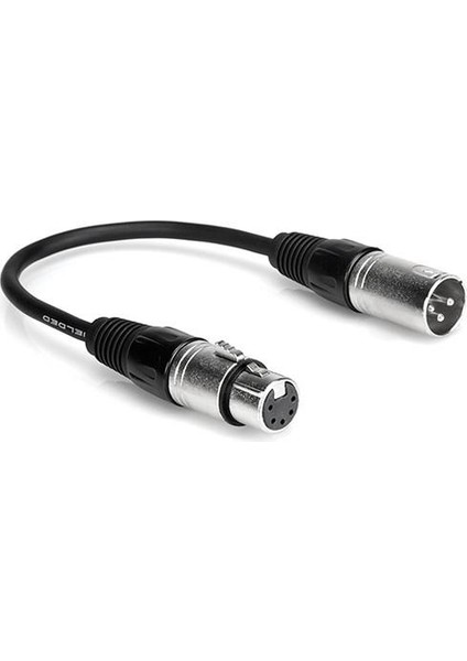 5-Pin Xlr Dişi To 3-Pin Xlr Erkek Dmx Adaptör Kablo 1 Metre