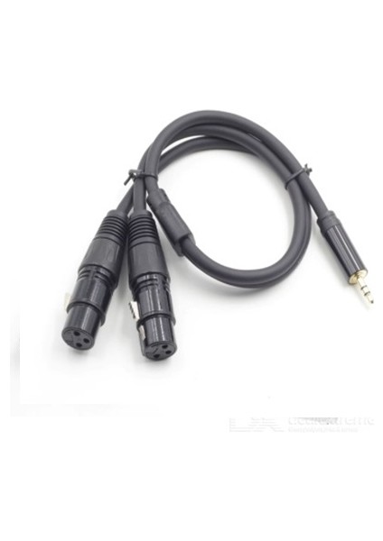 1 Stereo Erkek-2 Xlr Dişi Kablo 50 cm