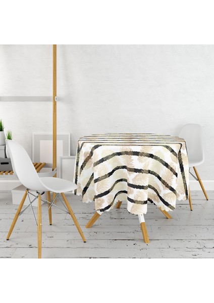Modern Sanat Tasarımlı Dijital Baskılı Yuvarlak Masa Örtüsü Çap 140 cm fiyatları