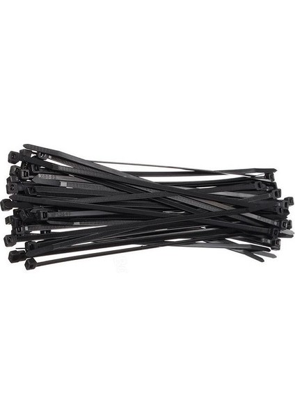 Kablo Bağı & Plastik Kelepçe & Cırt Kelepçe 8X300 mm Siyah 100 Adet