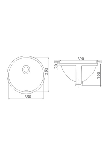 Cerastyle Tezgahaltı Lavabo 35 cm 070500 fiyatları