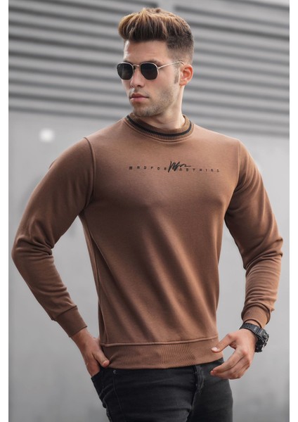 Kahverengi Triko Erkek Kazak 5288