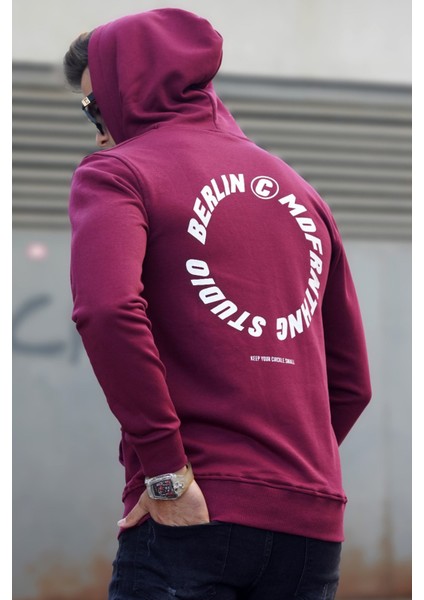 Bordo Baskılı Sweatshirt 5306