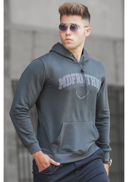 Füme Kapüşonlu Sweatshirt 5289