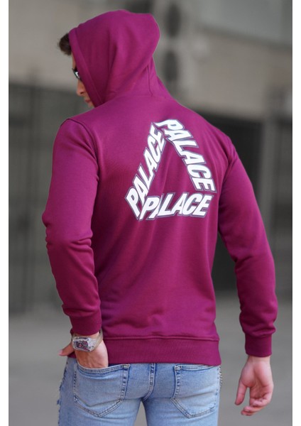 Bordo Baskılı Sweatshirt 5303