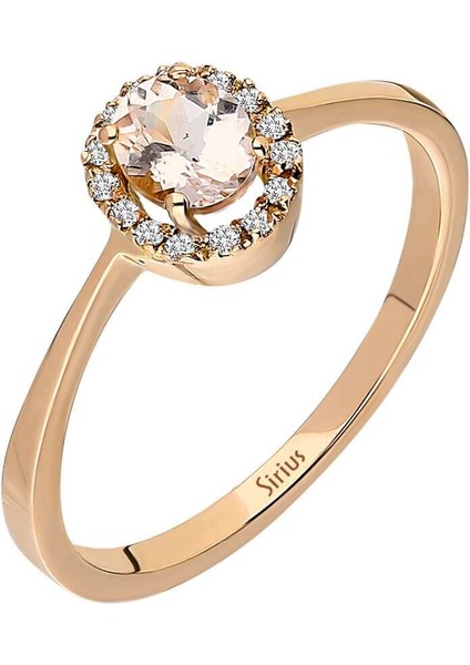 Pırlanta ve Oval Morganite Taşlı Vintage Yüzük 0442R0007 fiyatları