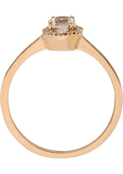 Pırlanta ve Oval Morganite Taşlı Vintage Yüzük 0442R0007 modelleri