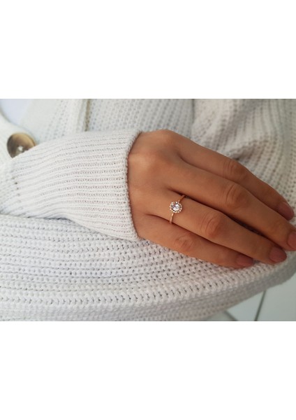 Pırlanta ve Oval Morganite Taşlı Vintage Yüzük 0442R0007 fırsatları