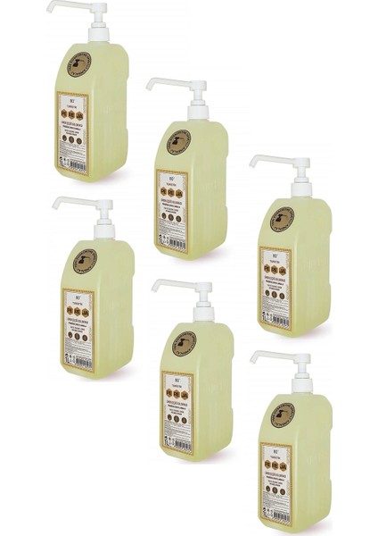 Limon Çiçeği Kolonyası 1000 ml Pompalı Ambalaj 80 Derece (6 Adet)