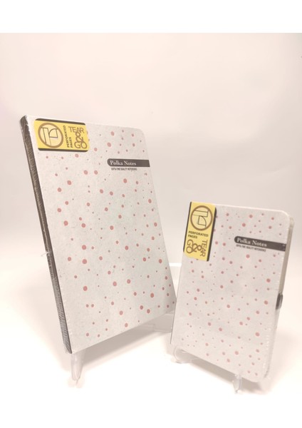 Polka Notes Iplik Dikişli Sert Kapak Defter 13 x 21 cm 9 x 14 cm 120 Yaprak Çizgisiz 2'li Set fiyatları