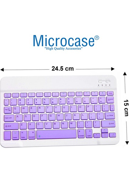 Tablet ve Telefonlar Için Bluetooth Klavye Şarjlı Kablosuz - AL2671 Pembe