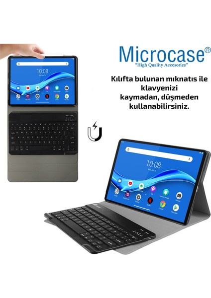 Lenovo Tab M10 Fhd Plus  10.3'' TB-X606 X606F Bluetooth Klavyeli Standlı Kılıf - Bkk1