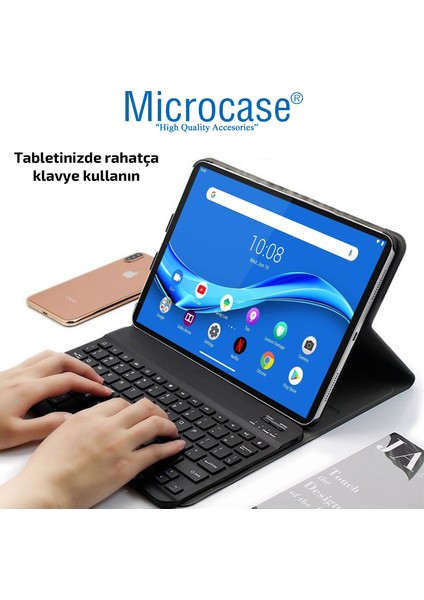 Lenovo Tab M10 Fhd Plus  10.3'' TB-X606 X606F Bluetooth Klavyeli Standlı Kılıf - Bkk1