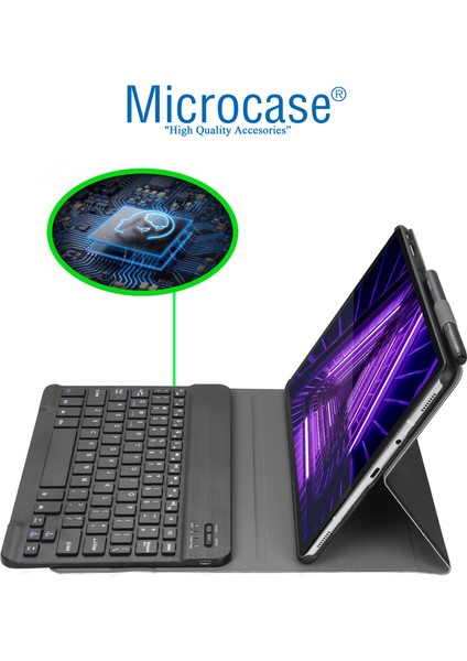Lenovo Tab M10 TB-X306F 10.1 Tablet Bluetooth Klavyeli Standlı Kılıf - Bkk1