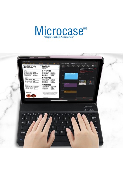 Samsung Galaxy Tab S6 Lite P610 10.4 Inch Tablet Bluetooth Klavyeli Standlı Kılıf - Bkk1