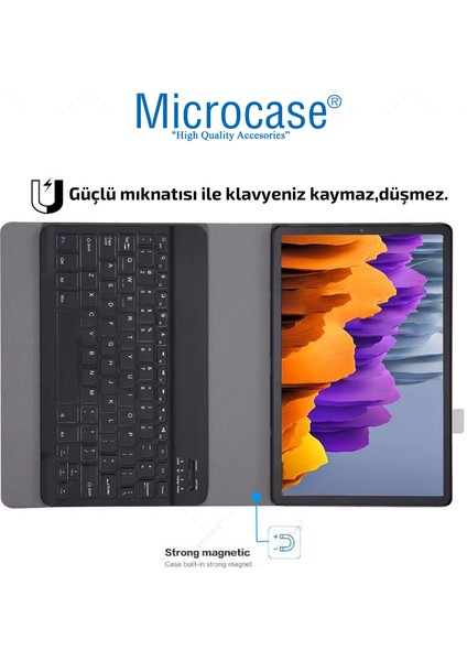Samsung Galaxy Tab S7 T870 Tablet Bluetooth Klavyeli Standlı Kılıf - Bkk1