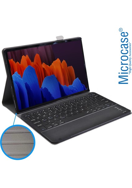 Samsung Galaxy Tab S7 Plus T970 T976 Tablet Bluetooth Klavyeli Standlı Kılıf - Bkk1 fiyatları