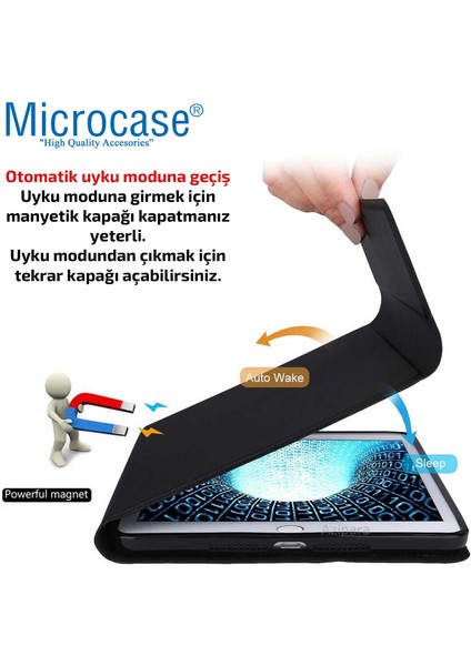 iPad 7.nesil 10.2 Inch 2019 - iPad Pro 10.5 Inch Bluetooth Klavyeli Standlı Kılıf - Bkk1