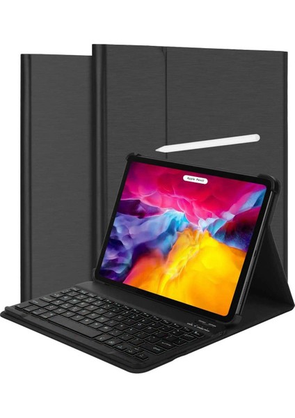 iPad Pro 11 2020 - iPad Pro 11 2018 Bluetooth Klavyeli Standlı Kılıf - Bkk1