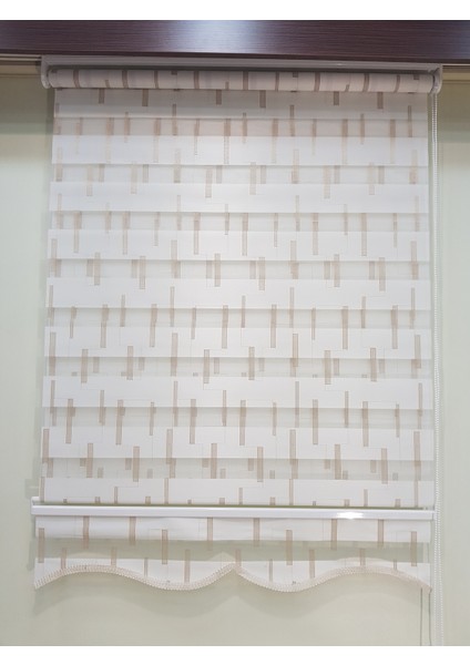 Nakış İşleme Desenli Salon Zebra Stor Perde EP4430150 modelleri