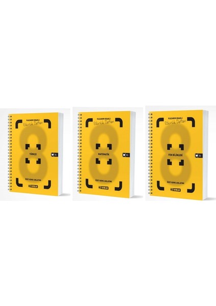 8. Sınıf Türkçe Matematik Fen Konu Özetli Defter