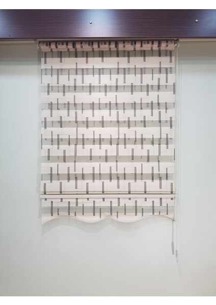 Nakış İşleme Desenli Salon Zebra Stor Perde EP4430150 fiyatları