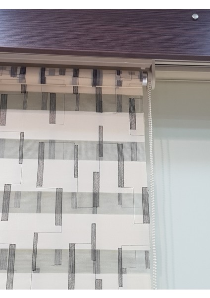 Nakış İşleme Desenli Salon Zebra Stor Perde EP4430150 indirimleri