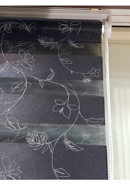 Çiçek Desen Nakış İşlemeli Zebra Stor Perde EP4430162 indirimleri