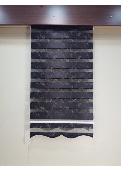 Çiçek Desen Nakış İşlemeli Zebra Stor Perde EP4430162 fiyatları