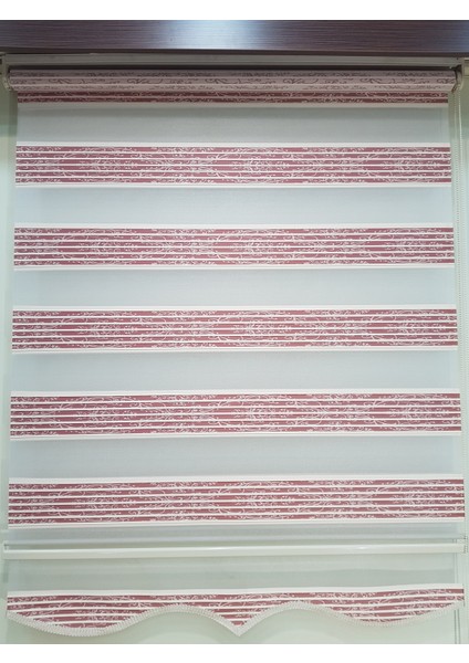 Desenli Pliseli Salon Zebra Stor Perde EP4440511