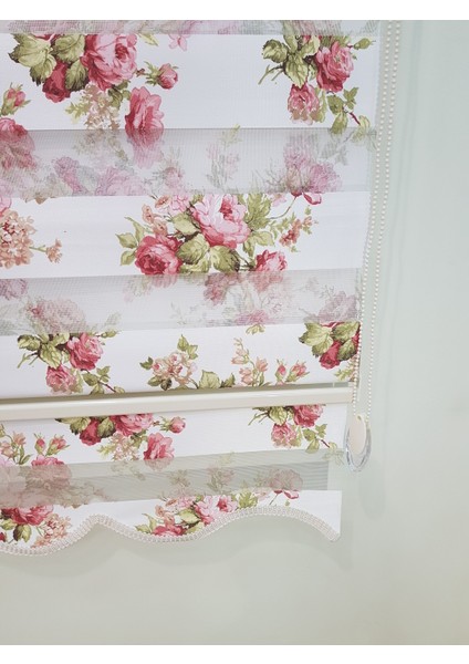 Çiçek Baskılı Salon Zebra Stor Perde EP4445115