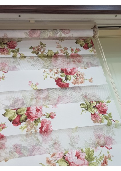 Çiçek Baskılı Salon Zebra Stor Perde EP4445115