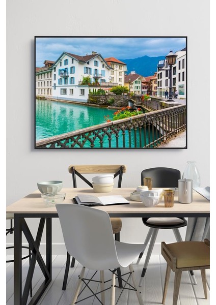 50 x 60 cm Isviçre Desenli Cam Tablo 4 mm Temperli Camdır