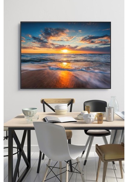 50 x 60 cm Gündoğumu Desenli Cam Tablo 4 mm Temperli Camdır