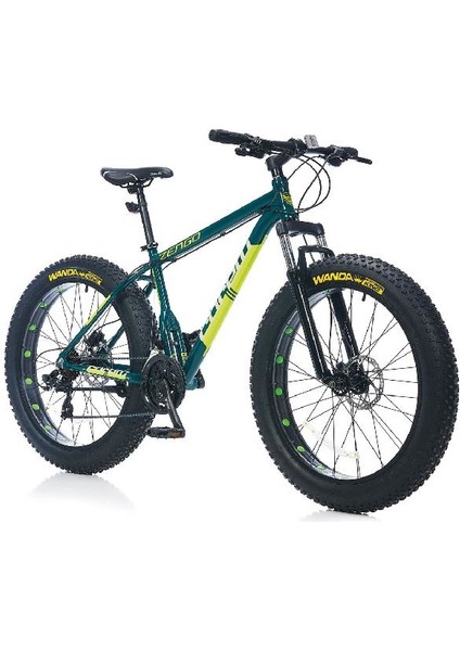 Zengo 26 Jant Fat Bike H.disk Fren 21V K:16 Gri-Yeşil