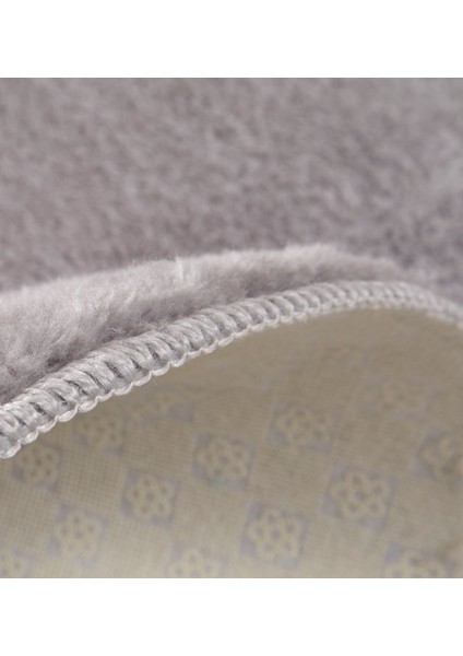 Modern Dekoratif Halı Jel Kaymaz Taban Peluş Puffy Gri Post Halı 01 fiyatları