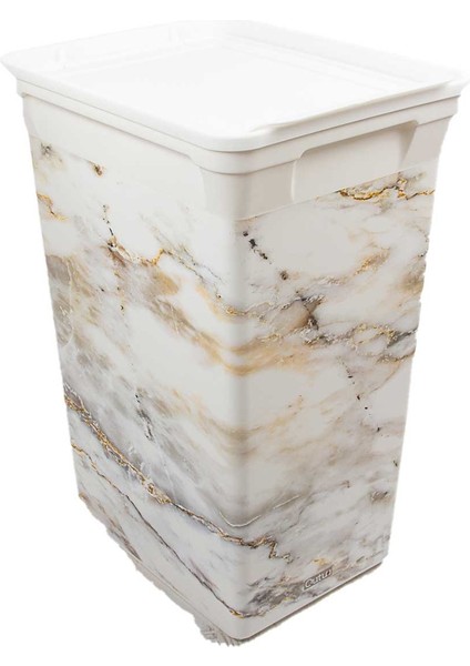 Trashbin Marble 40 L Plastik Çöp Kovası