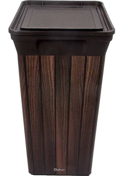 Trashbin Darkwood 40 L Plastik Çöp Kovası
