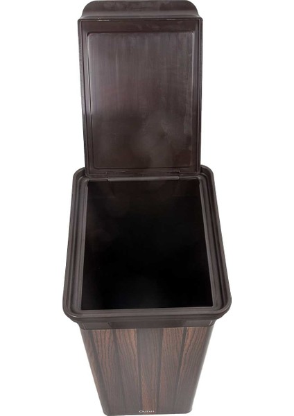 Trashbin Darkwood 40 L Plastik Çöp Kovası