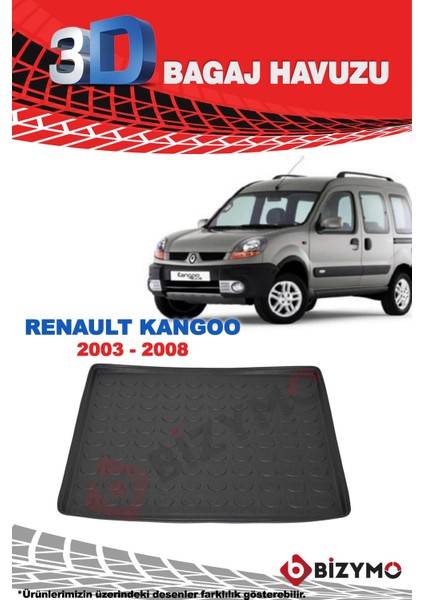 Renault Kangoo 1998-2008 3D Bagaj Havuzu