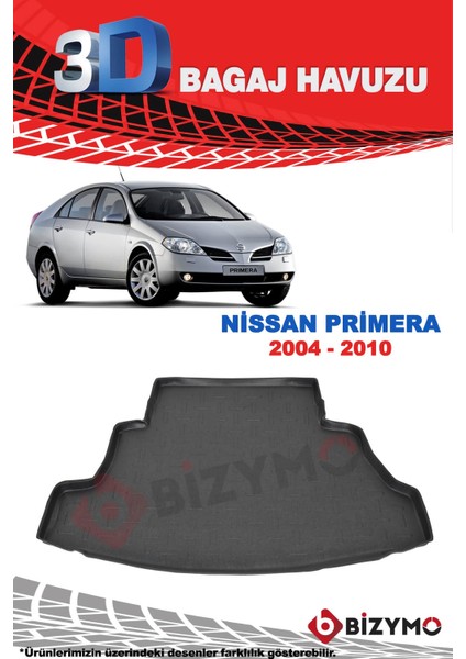 Nissan Primera Sedan 2004-2010 3D Bagaj Havuzu