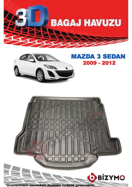 Mazda 3 Sedan 2009-2012 3D Bagaj Havuzu fiyatları
