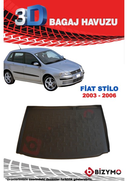 Fiat Stilo 2003-2006 3D Bagaj Havuzu