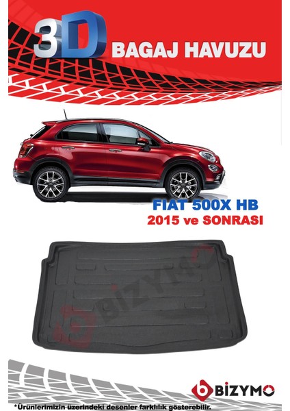 Fiat 500X Hb 2015 Ve Sonrası 3D Bagaj Havuzu fiyatları