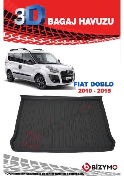 Fiat Doblo 2015 Ve Sonrası 3D Bagaj Havuzu