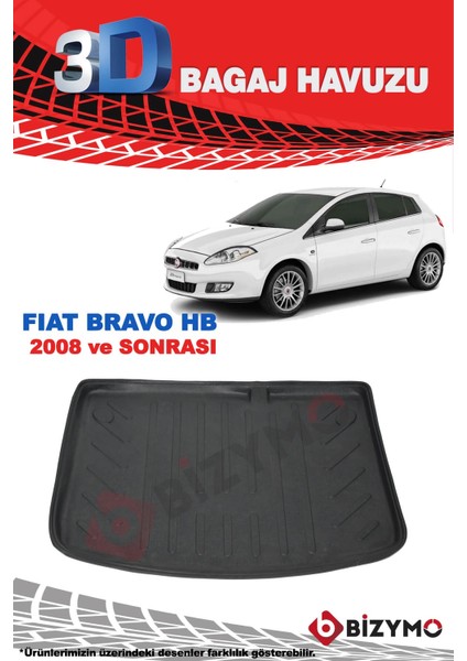 Fiat Bravo 2008 Ve Sonrası 3D Bagaj Havuzu