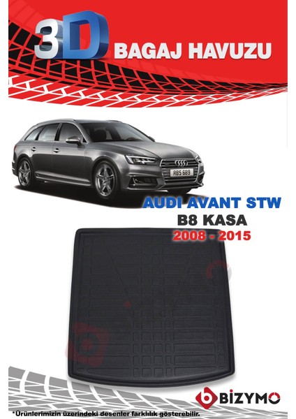 Audi A4 Avant Stw B8 Kasa 2008-2015 3D Bagaj Havuzu