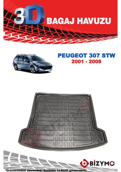 Peugeot 308 Stw 2008-2013 3D Bagaj Havuzu