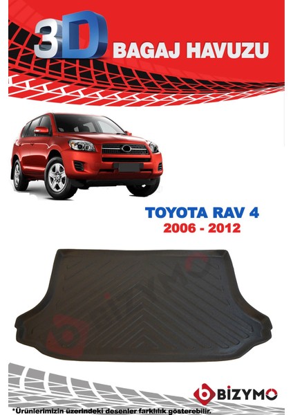 Toyota Rav 4 2006-2012 3D Bagaj Havuzu
