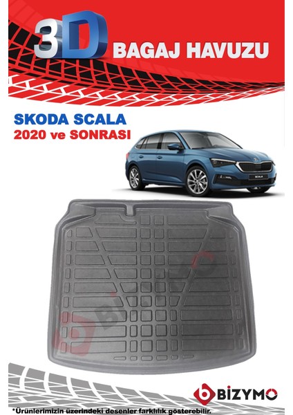Skoda Scala 2020 Ve Sonrası 3D Bagaj Havuzu fiyatları